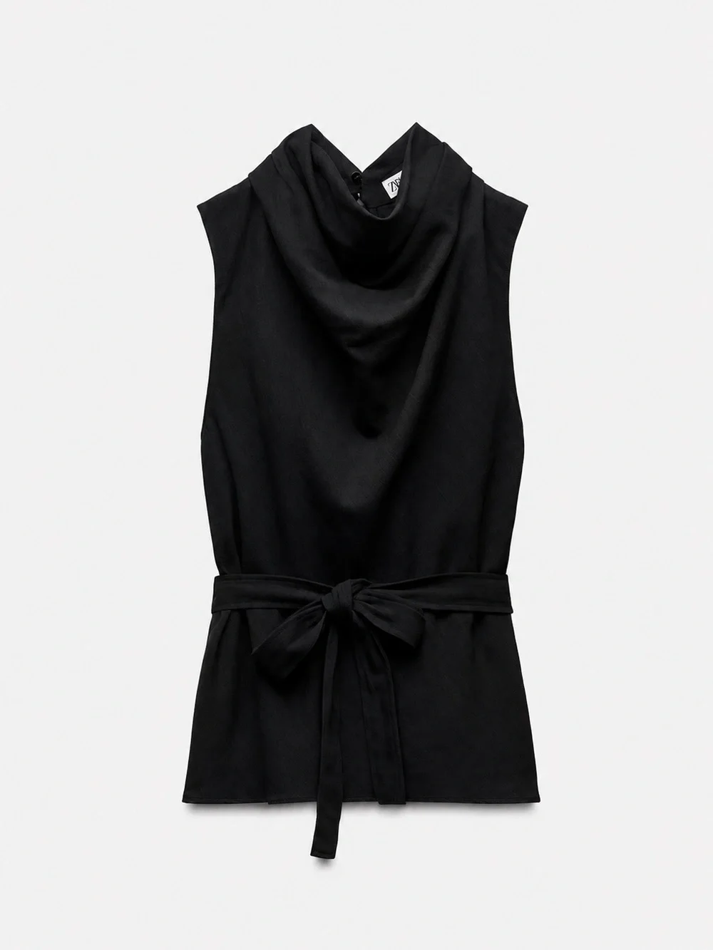 Zara black draped top